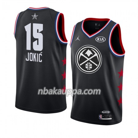 Denver Nuggets Nikola Jokic 15 2019 Kaikki tähti Jordan Brand Musta Pelipaidat Swingman - Miesten